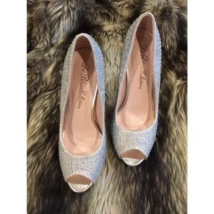 De Blossom - Silver Sparkle Heels
